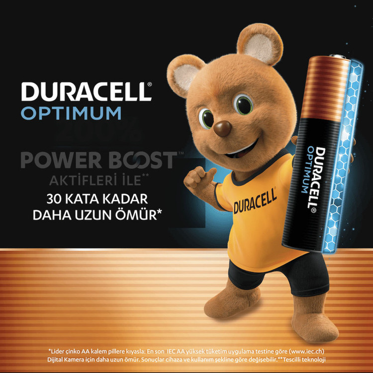 باتری قلمی دوراسل مدل OPTIMUM بسته 8 عددی