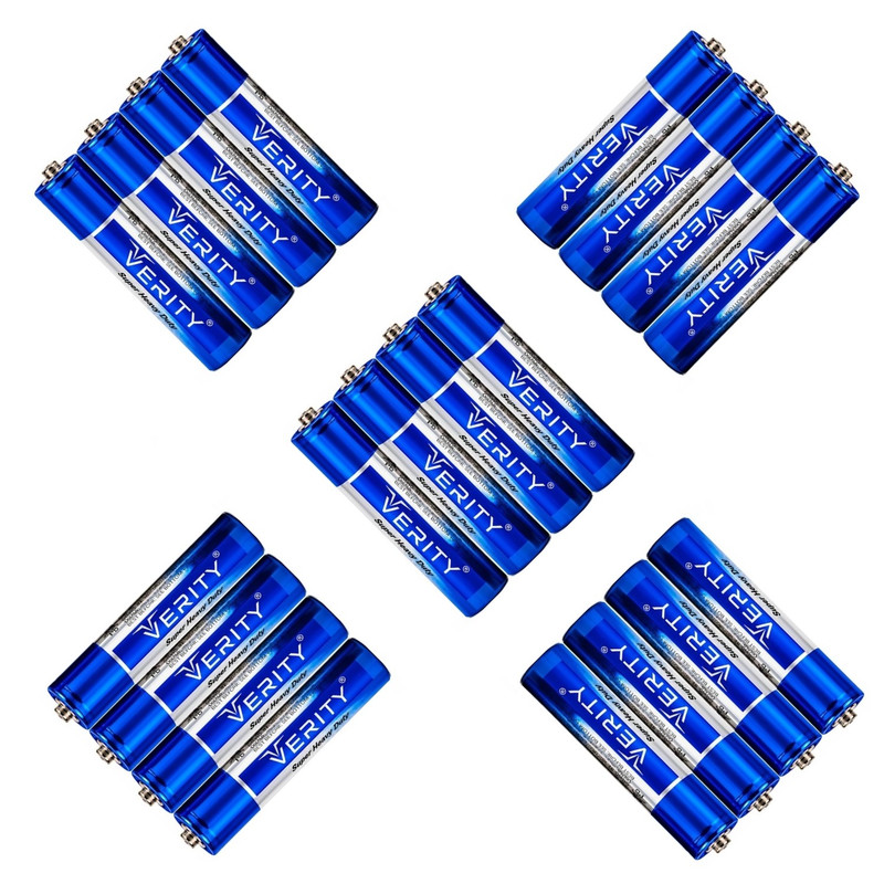باتری نیم قلمی وریتی مدل SUPER HEAVY DUTY SHIRINK AAA بسته 20 عددی