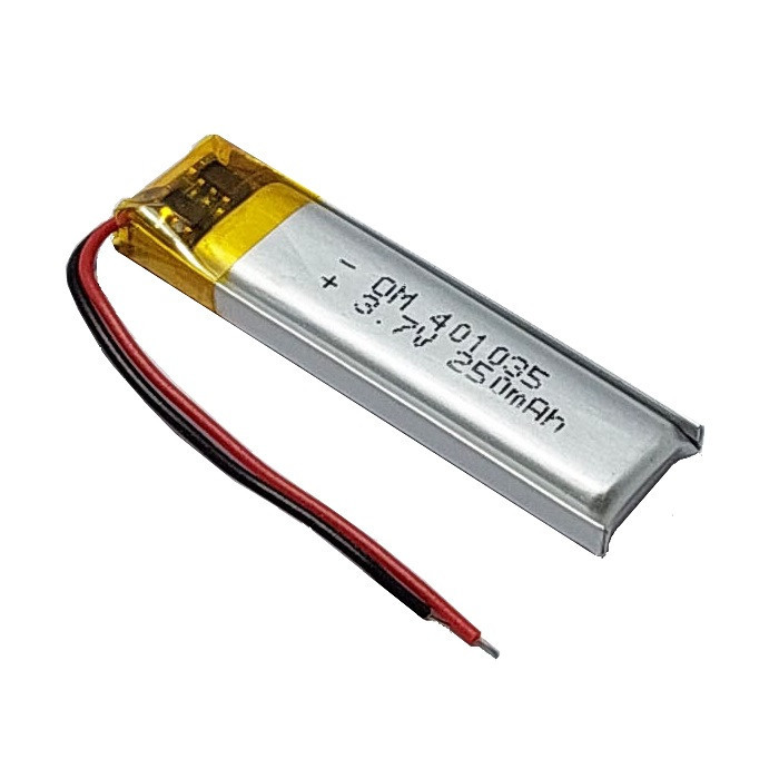 باتری لیتیومی قابل شارژ مدل OM-401035 ظرفیت 250 میلیآمپرساعت