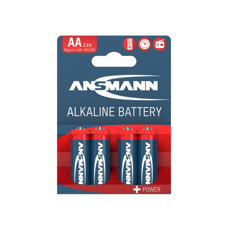 باتری قلمی آنسمن مدل Alkaline Plus بسته ۴ عددی