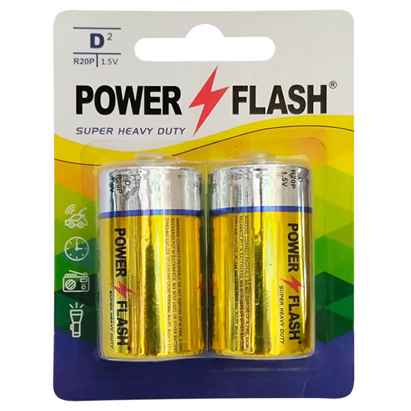 باتری D پاور فلش مدل Heavy Duty-D بسته 2 عددی