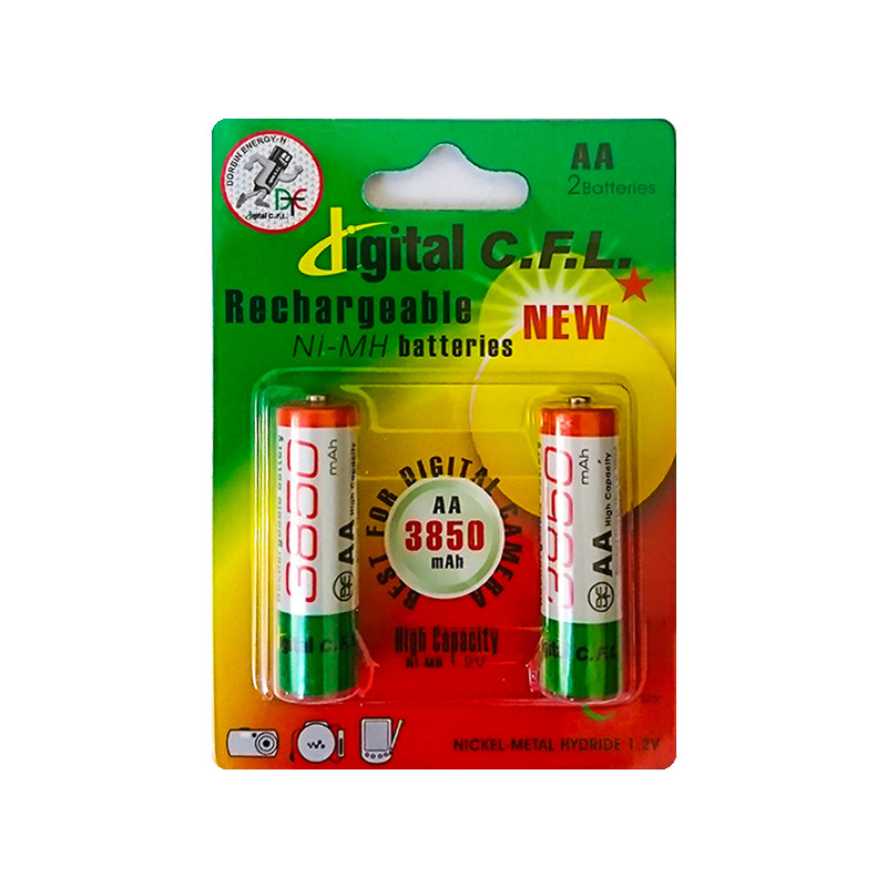باتری قلمی قابل شارژ دیجیتال سی.اف.ال مدل B-3850 بسته 2 عددی