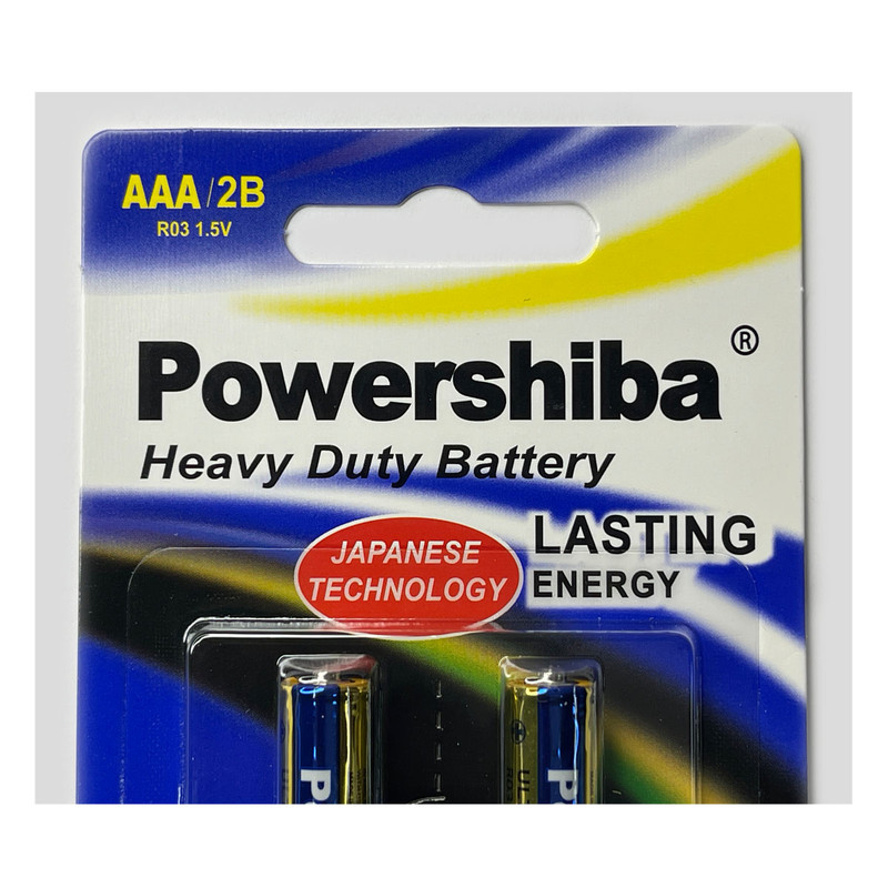 باتری نیم قلمی پاور شیبا مدل ULTRA HEAVY DUTY R03 بسته ۲ عددی
