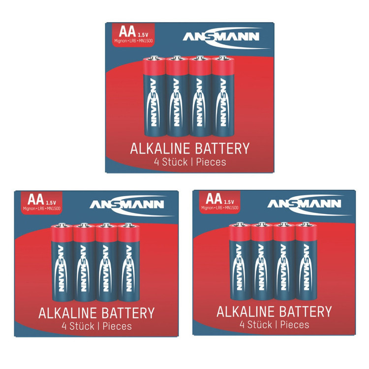باتری قلمی آنسمن مدل Alkaline Plus بسته 12 عددی