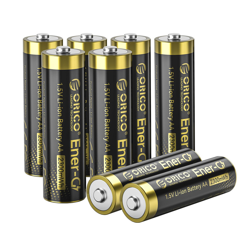 باتری لیتیومی قابل شارژ اوریکو مدل EG5-UN-8PK-EP ظرفیت 2300 میلیآمپرساعت بسته 8 عددی