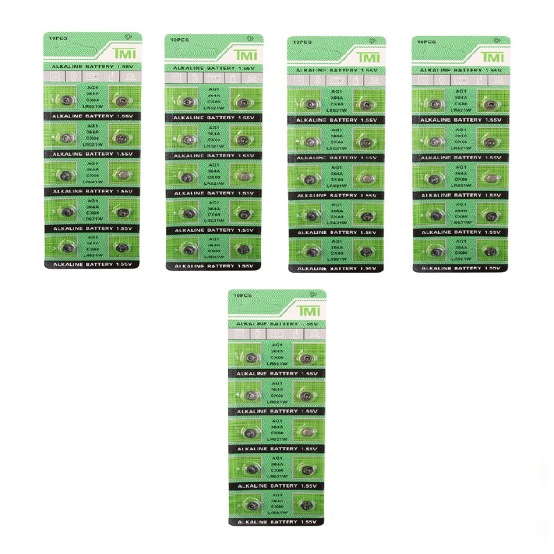 باتری ساعت تی ام ای مدل AG 1 (LR621W) بسته 50 عددی