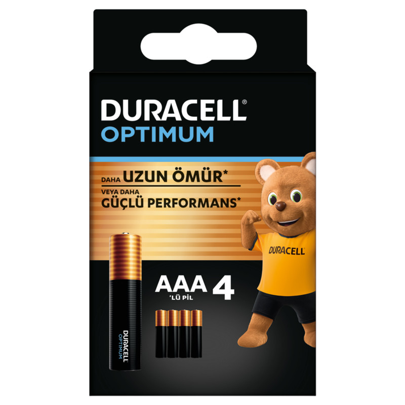 باتری نیم قلمی دوراسل مدل OPTIMUM بسته 4 عددی