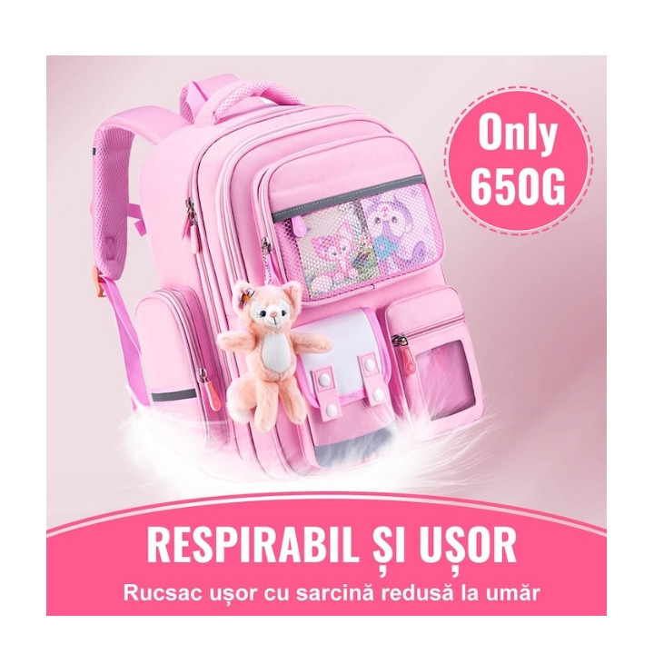 کوله پشتی مدل تانکی دخترانه خرگوش دار کد pink4709