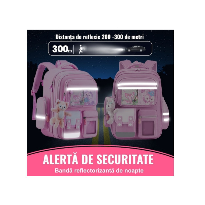 کوله پشتی مدل تانکی دخترانه خرگوش دار کد pink4709