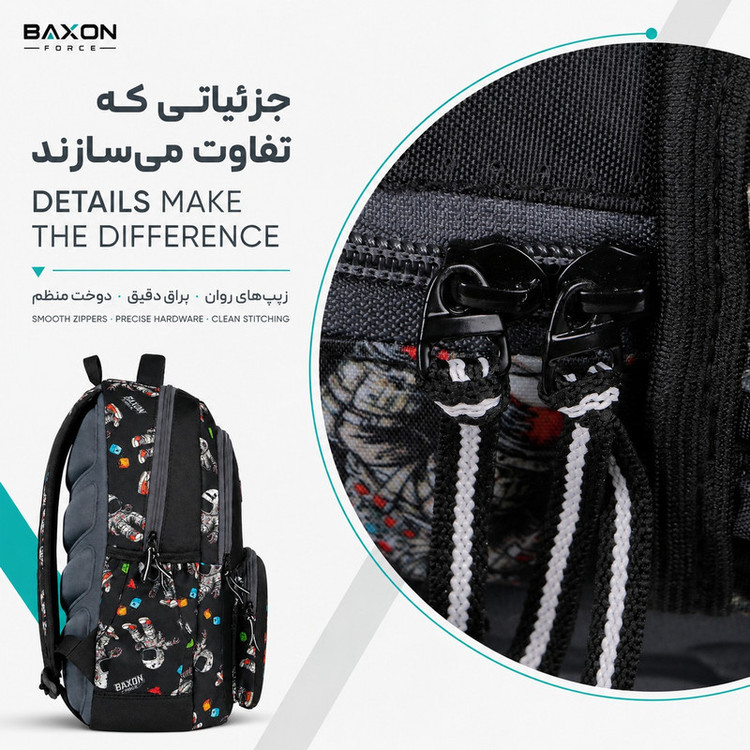 کوله پشتی مدرسه بکسون فورس مدل SKY2-1560 به همراه جامدادی