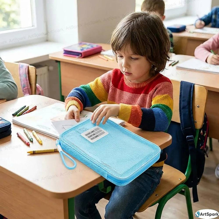 جامدادی مدل a4 طرح توری لانه زنبوری پاستیلی