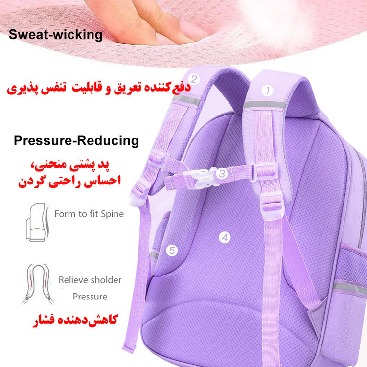 کوله پشتی مدرسه مدل کرومی کد 5186