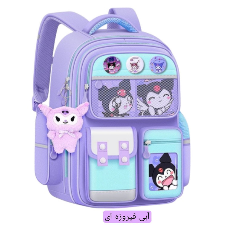 کوله پشتی مدرسه مدل تانکی کرومی خندان پیکسل دار کد t20263