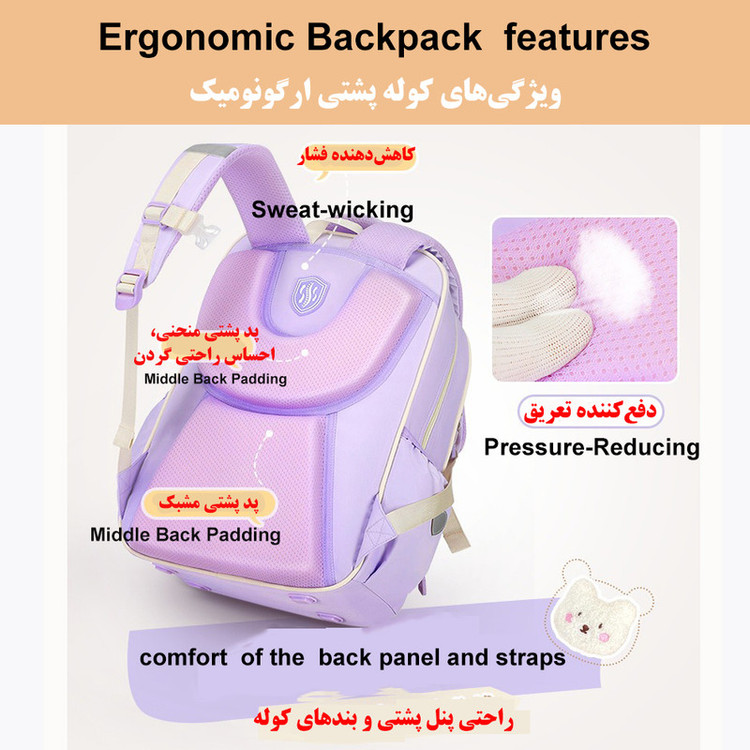 کوله پشتی مدرسه کاریسا مدل 5479