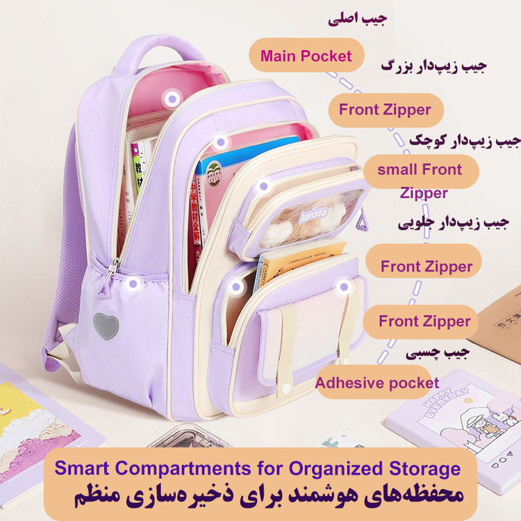 کوله پشتی مدرسه کاریسا مدل 5479