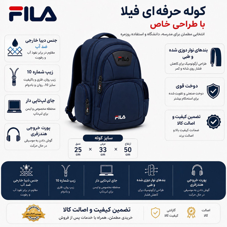 کوله پشتی مدرسه مدل Alfa کد TL-1003