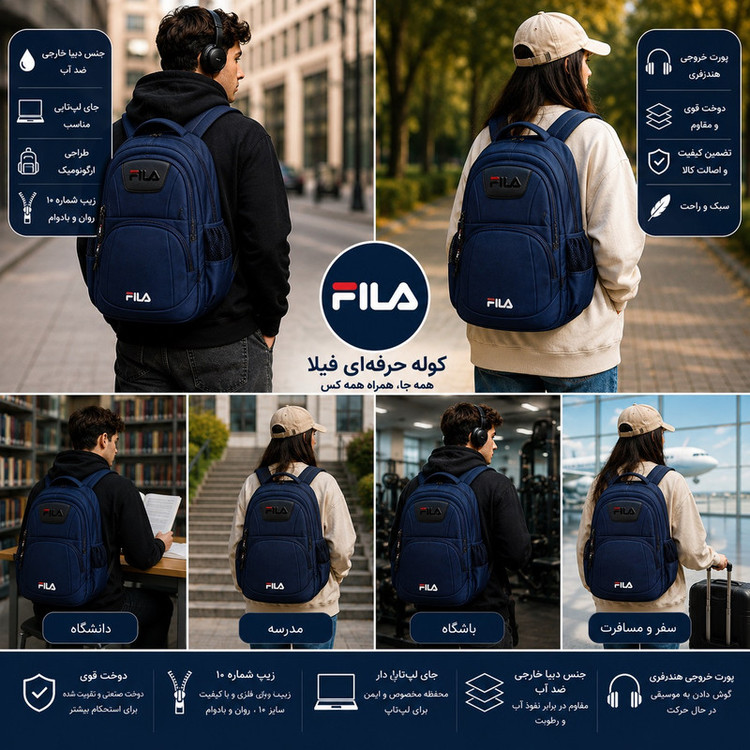 کوله پشتی مدرسه مدل Alfa کد TL-1003