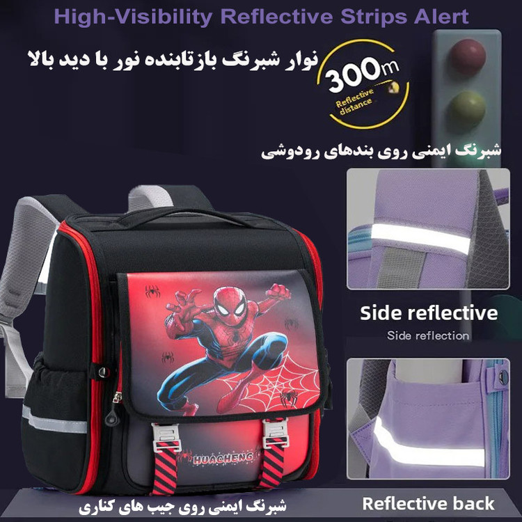کوله پشتی مدرسه هواچنگ مدل مرد عنکبوتی