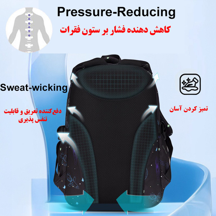 کوله پشتی مدرسه مدل سفینه فضایی کد 5293