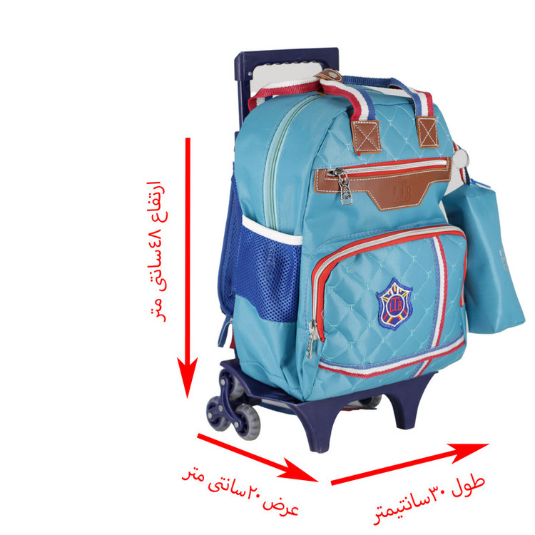 کوله پشتی چرخ دار مدل 678 به همراه جامدادی