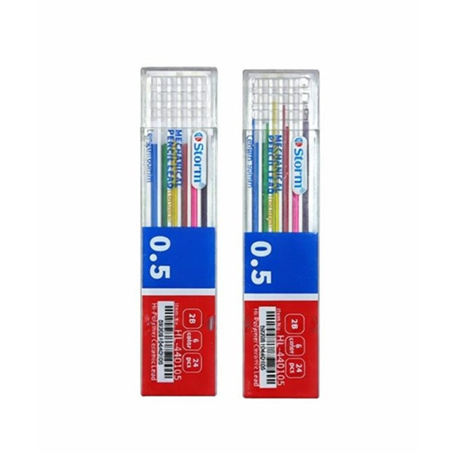 نوک مداد نوکی 0.5 میلی متری استورم مدل رنگی بسته 2 عددی