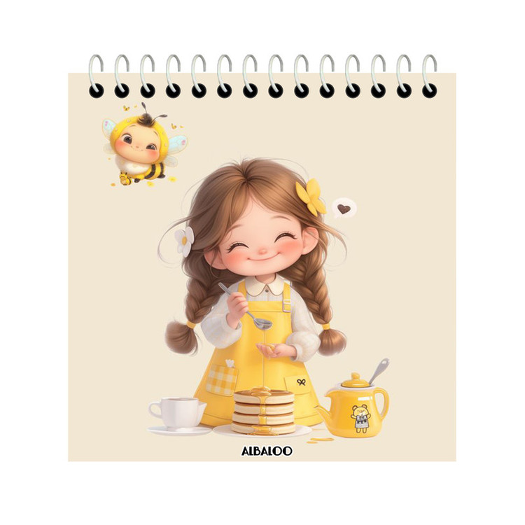 دفتر یادداشت 50 برگ آلبالو مدل دخترانه فانتزی کد 4068