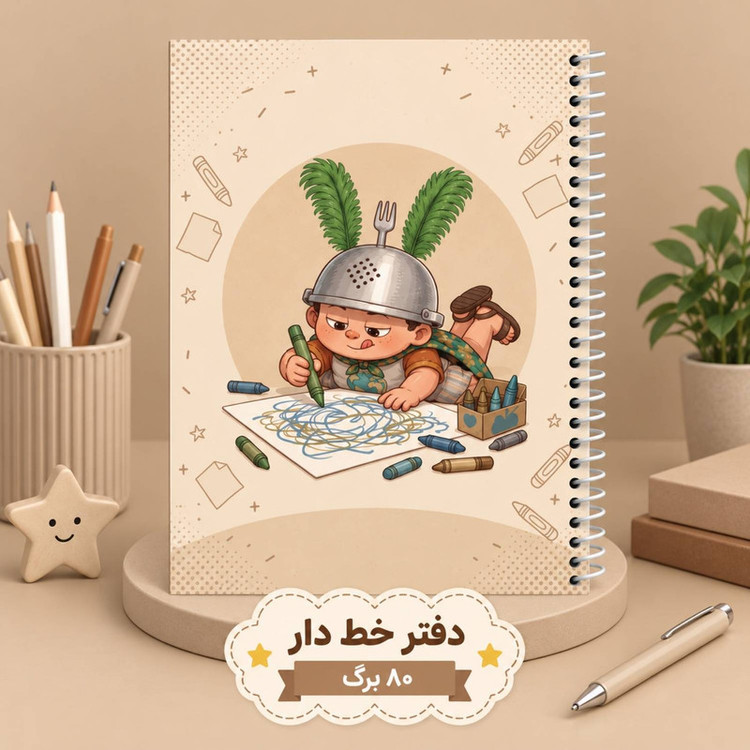 دفتر مشق 50 برگ سیمی سفینه نجات مدل پسرانه کد 305 بسته 4 عددی