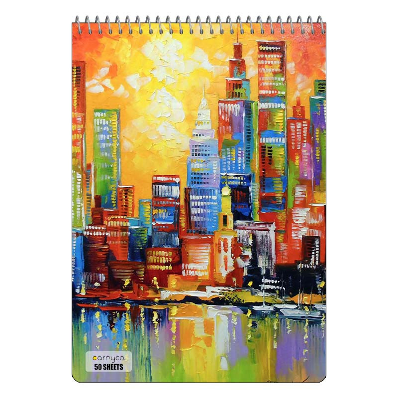 دفتر نقاشی 50 برگ سیمی کارنیکا طرح نقاشی های آبرنگی Watercolor Paintings کد 83262