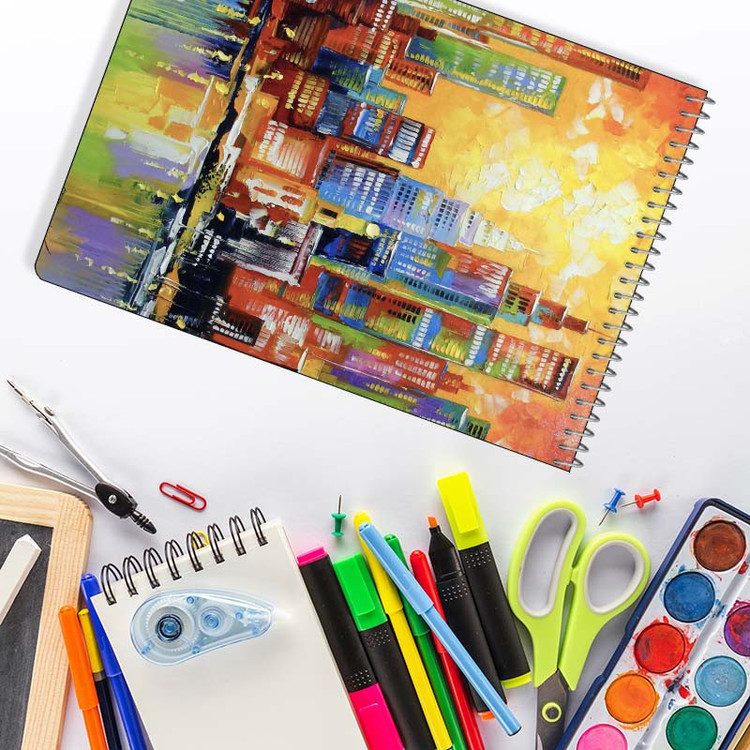 دفتر نقاشی 50 برگ سیمی کارنیکا طرح نقاشی های آبرنگی Watercolor Paintings کد 83262