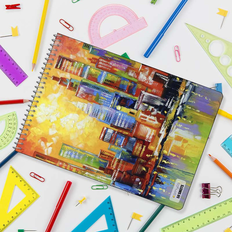 دفتر نقاشی 50 برگ سیمی کارنیکا طرح نقاشی های آبرنگی Watercolor Paintings کد 83262