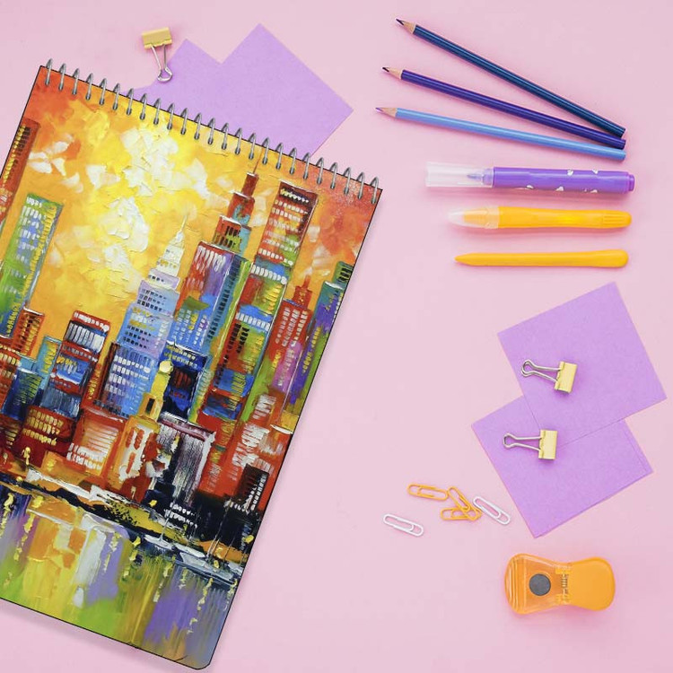 دفتر نقاشی 50 برگ سیمی کارنیکا طرح نقاشی های آبرنگی Watercolor Paintings کد 83262