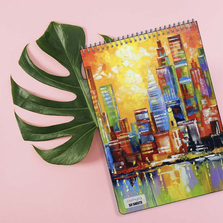 دفتر نقاشی 50 برگ سیمی کارنیکا طرح نقاشی های آبرنگی Watercolor Paintings کد 83262