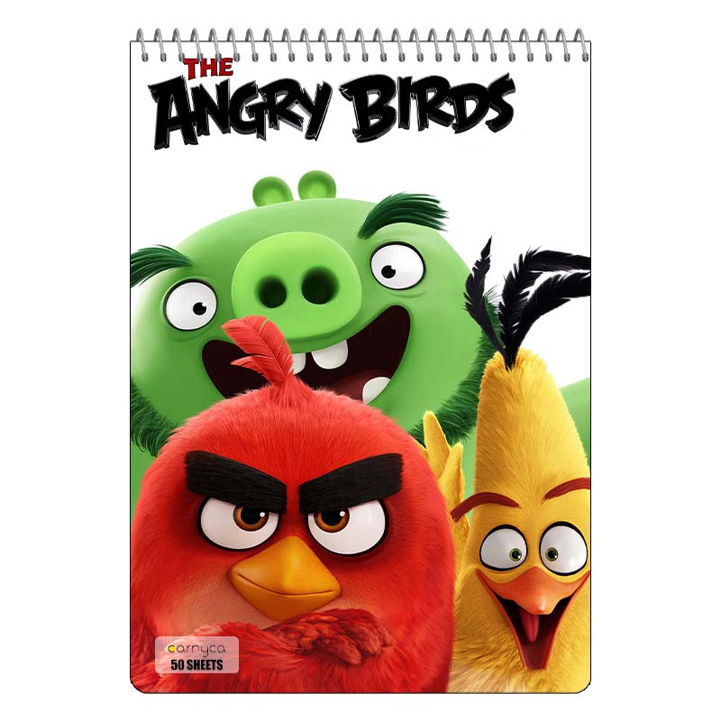 دفتر نقاشی 50 برگ سیمی کارنیکا طرح The Angry Birds کد 99768