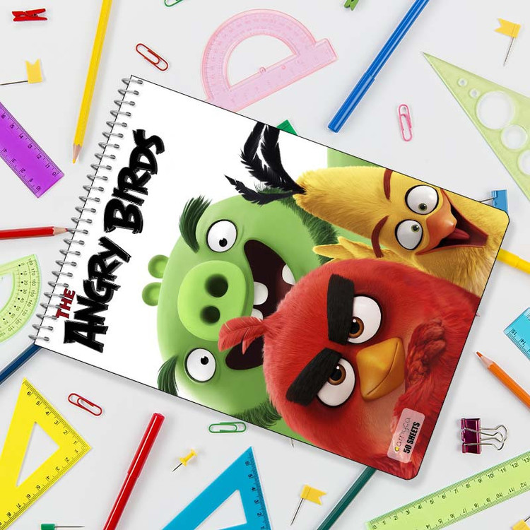 دفتر نقاشی 50 برگ سیمی کارنیکا طرح The Angry Birds کد 99768