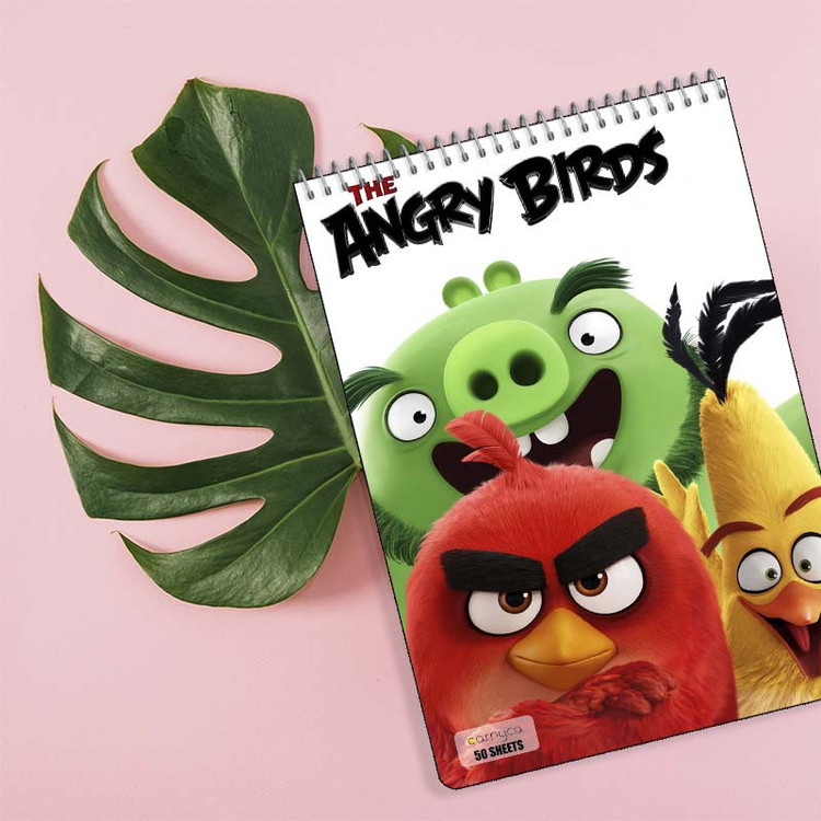 دفتر نقاشی 50 برگ سیمی کارنیکا طرح The Angry Birds کد 99768