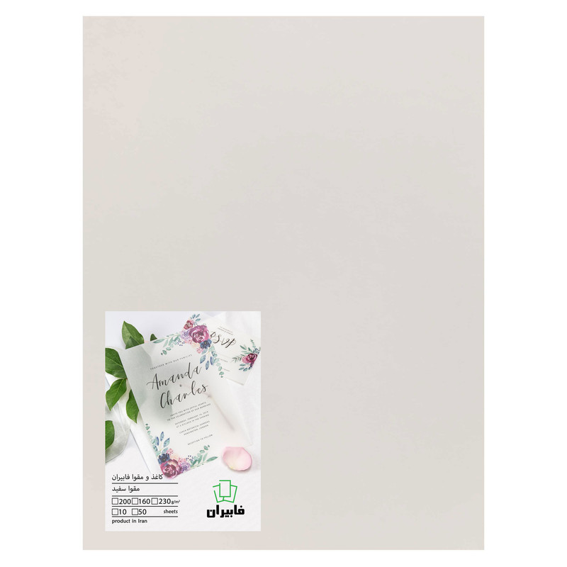 مقوا فابیران مدل کارتی160 سایز 42x30 سانتی متر بسته 10 عددی