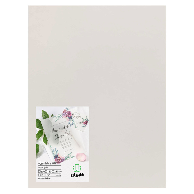 مقوا فابیران مدل کارتی160 سایز 42x30 سانتی متر بسته 10 عددی