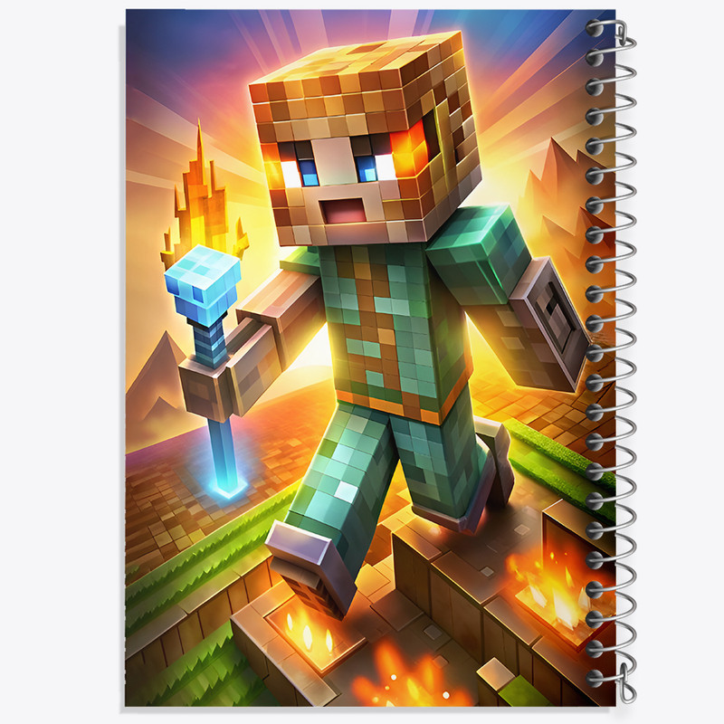 دفتر نقاشی 50 برگ خندالو طرح ماینکرافت (Minecraft) کد F12059