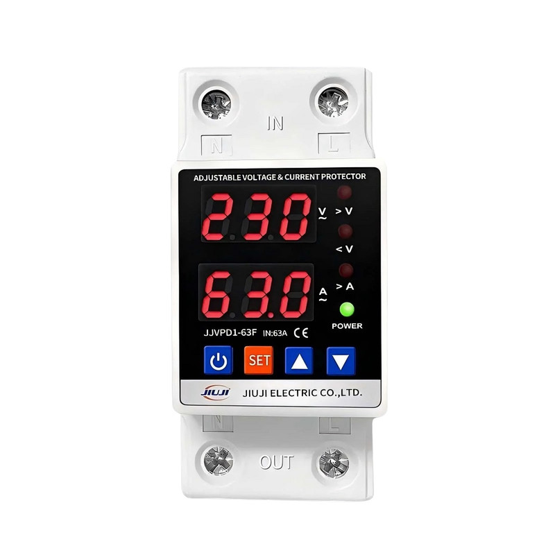 محافظ ولتاژ تکفاز 63 آمپر جیوجی مدل JIUJI_JJVPD1_63F
