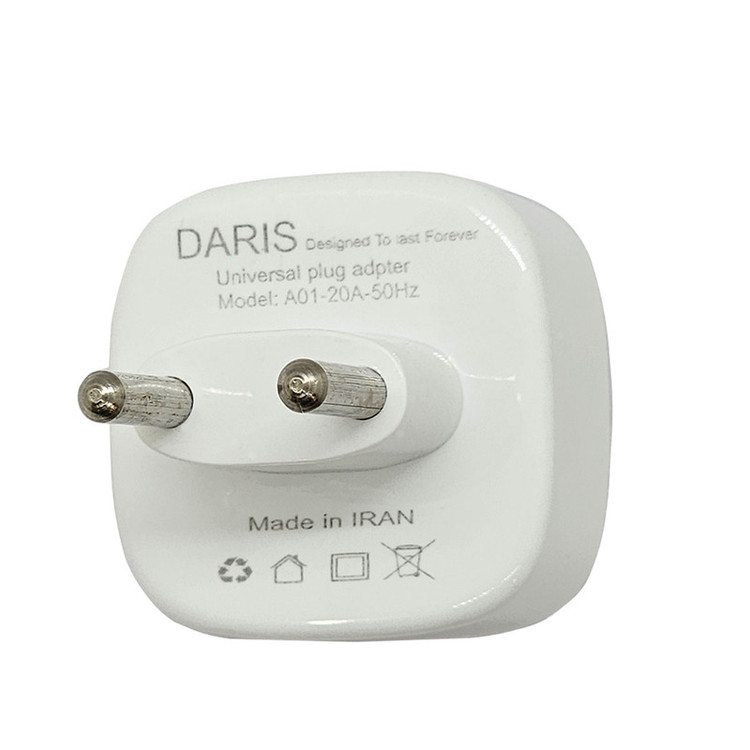 دو شاخه تبدیل برق 3 به 2 داریس مدل DS-A01