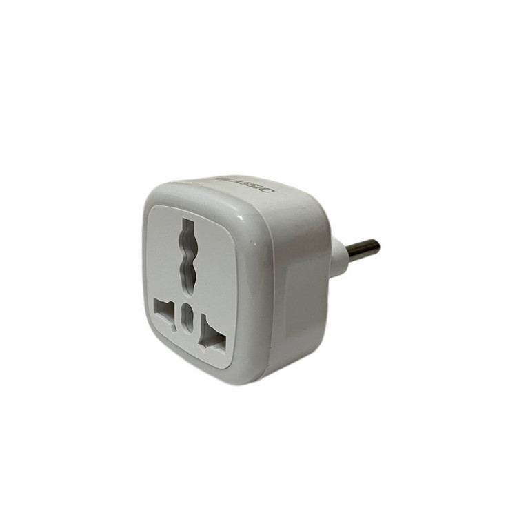 دو شاخه تبدیل برق 3 به 2 کلاسیک مدل C-001 چراغ دار
