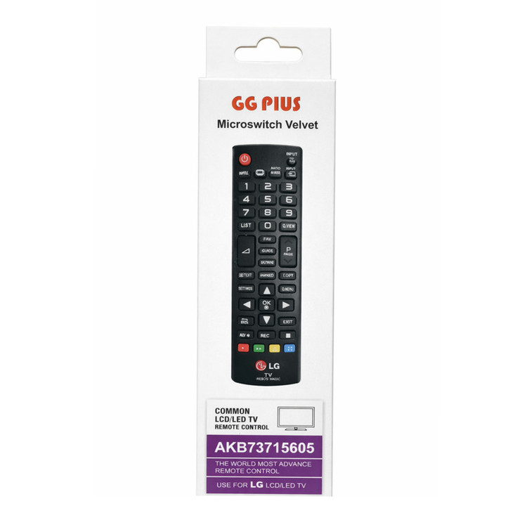 ریموت کنترل تلویزیون GG Plus مناسب برای تلویزیون های ال جی مدل Microswitch Velvet