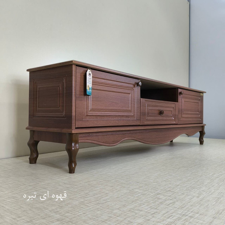 میز تلویزیون آرچین چوب مدل کلاسیک پایه چوبی 160 سانت مناسب برای تلویزیون تا 65 اینچ