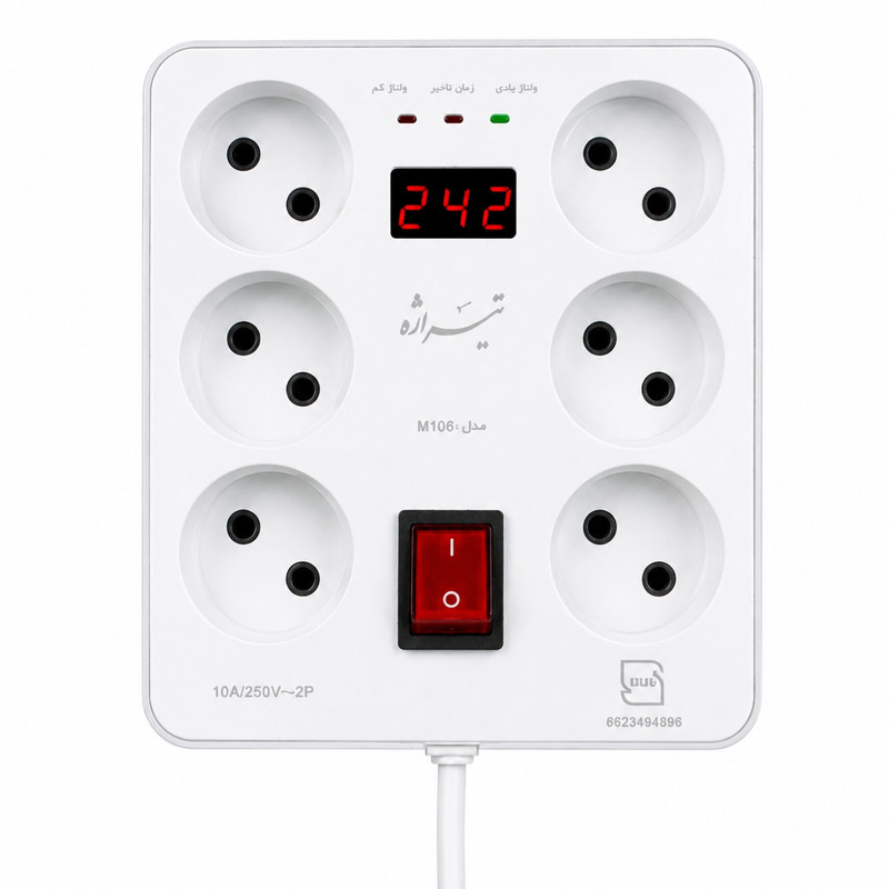 محافظ ولتاژ دیجیتال تیراژه مدل M106 مخصوص کامپیوتر و تلویزیون