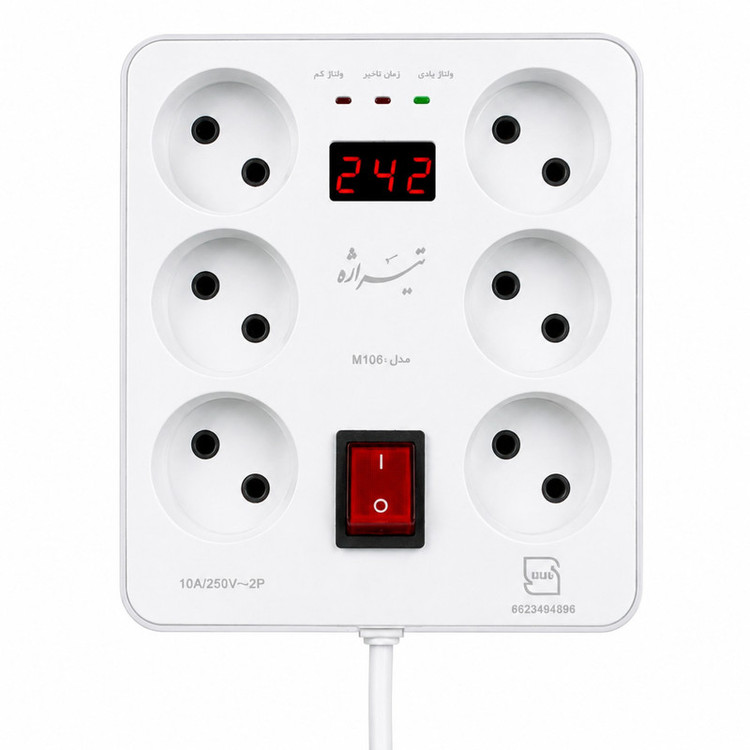 محافظ ولتاژ دیجیتال تیراژه مدل M106 مخصوص کامپیوتر و تلویزیون