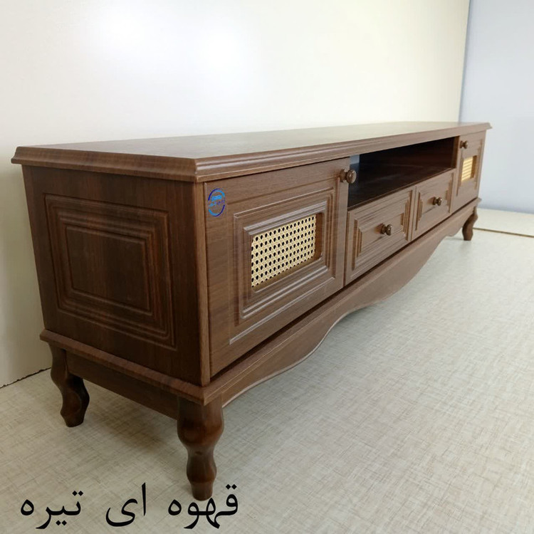 میز تلویزیون آرچین چوب مدل حصیری 180 سانت مناسب برای تلویزیون تا 75 اینچ