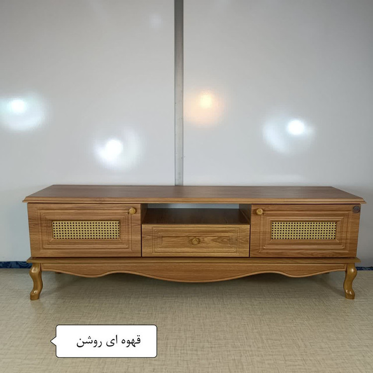 میز تلویزیون مدل حصیری مناسب برای تلویزیون تا 65 اینچ