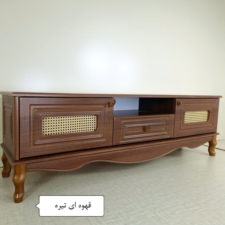میز تلویزیون مدل حصیری مناسب برای تلویزیون تا 65 اینچ